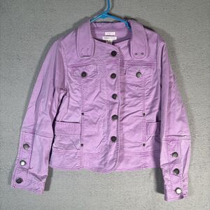 Nine & Co Weekend By Nine West Women’s Size‎ 10 Lavender Denim Jacket Stretch